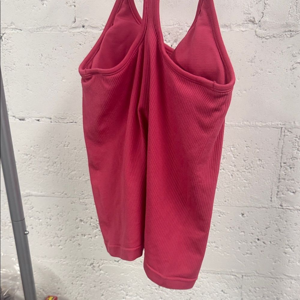 Women's Pink Tank Top ATLETA Size Medium Like New Built in Bra Removable Padding - Picture 3 of 4